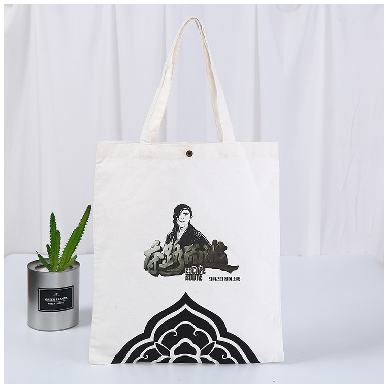 外贸帆布袋广告手提包棉麻布现货购物袋logo便携环保袋大容量收纳