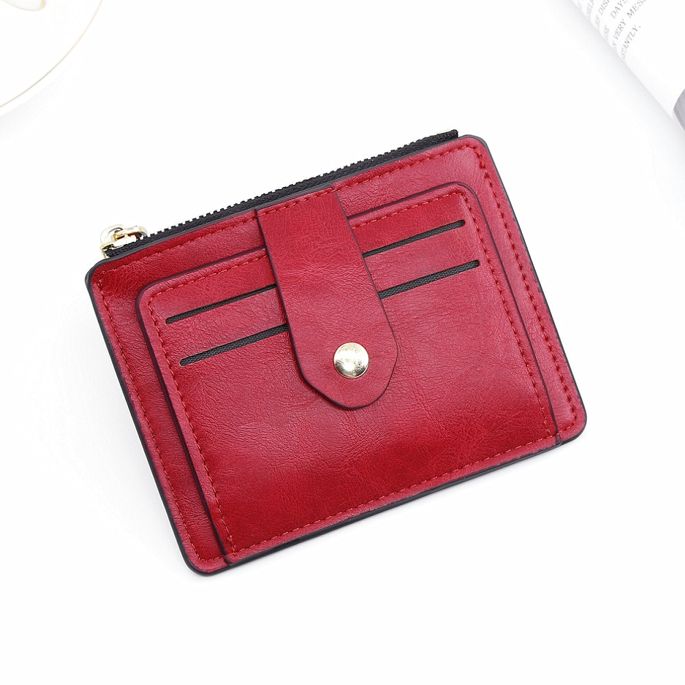 Venta directa de fábrica nuevo estilo coreano multi-color todo-fósforo hebilla oculta monedero ultrafino conveniente casual titular de la tarjeta