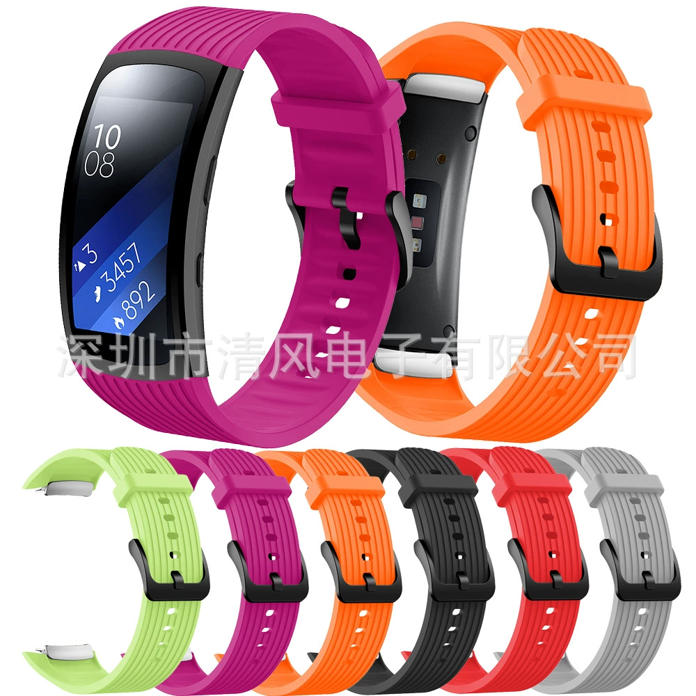 Силиконовый ремешок для Samsung Fit2 Pro SM-R365/360 Официальные силиконовые часы с браслетом 1:1 и стальной пряжкой