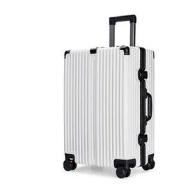直角铝框拉杆箱厂家行李箱包万向轮TSA海关锁多功能时尚旅行箱B12
