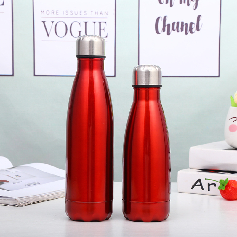 Fábrica de comercio exterior Coca-cola botella de acero inoxidable termo taza de agua de calidad simple taza portátil puesto de suministro al por mayor