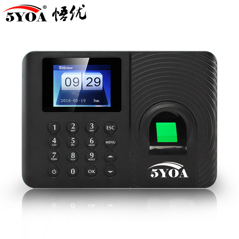 指纹考勤机A10打卡机上班签到机密码识别中英文机器 English