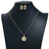 Earrings, necklace, chain, set