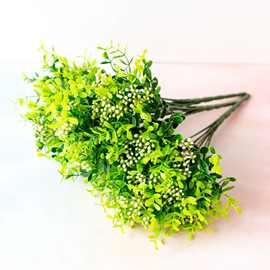 植物墙配材仿真植物 10叉水草尤加利带果 花蕨类植