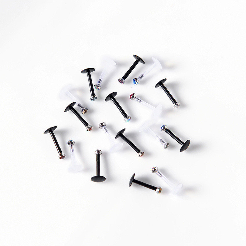 Wholesale UV Nose Studs, Ear Accessories, Lip Stud Sets, Acrylic Tongue Studs_voghion.com