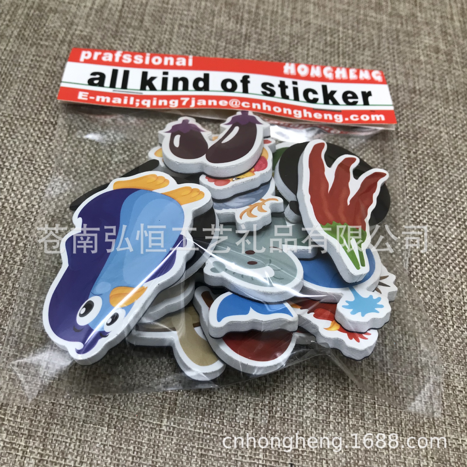 跨境供应圣诞节EVA企鹅套装贴纸