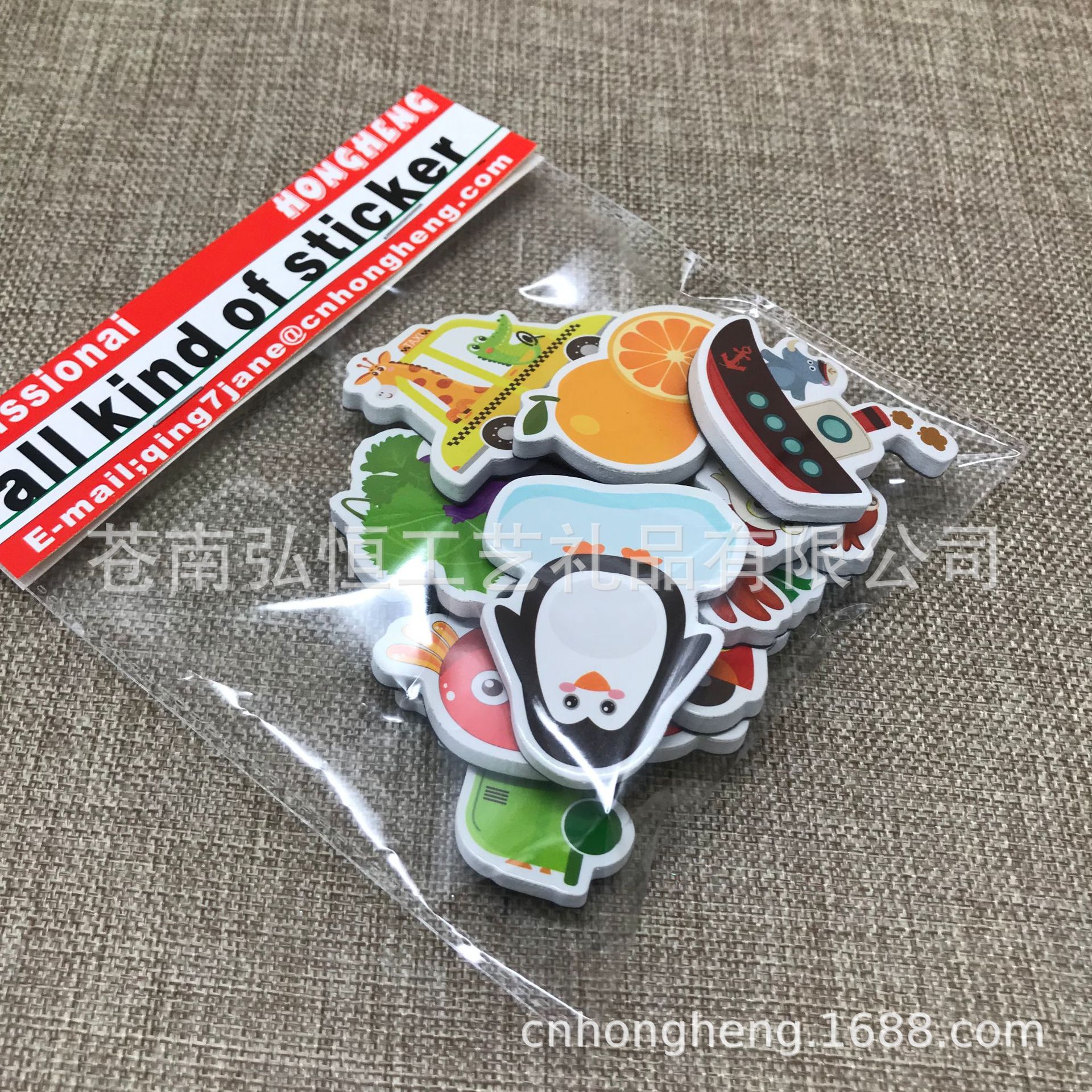 跨境供应儿童玩具EVA卡通图案贴纸