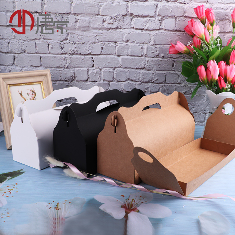 烘焙包装 蛋糕卷纸盒 西点大号手提包装盒