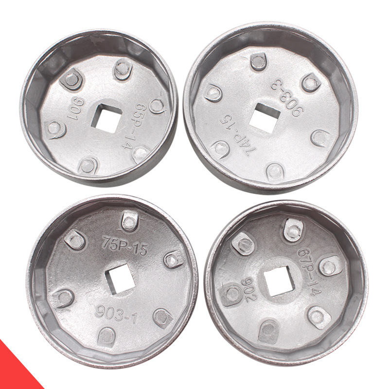 Suministro al por mayor de un juego de llaves para filtros de aceite de aluminio de 23 piezas, herramientas especializadas para el desmontaje y montaje manuales de filtros de aceite.