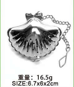 En existencias 304 de acero inoxidable Filtro de té cadena estrella amor casa tetera metal té filtro red