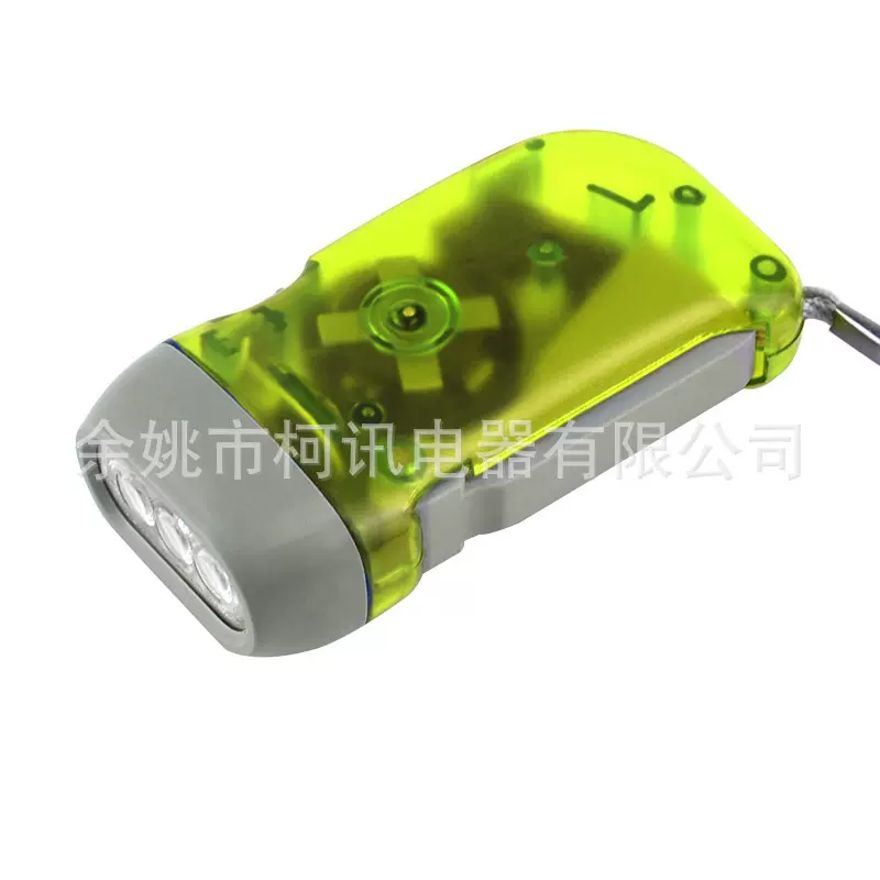 供应3LED手压手电筒 led发电小手电 多色可印Logo应急灯 余姚厂家