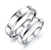 Accessory stainless steel, glossy ring for beloved, micro incrustation, simple and elegant design