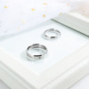 Accessory stainless steel, glossy ring for beloved, micro incrustation, simple and elegant design