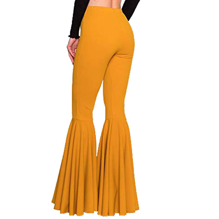 Vêtements pour femmes sirène grande taille taille haute slim élastique loisirs mode évasé YH8051_voghion.com