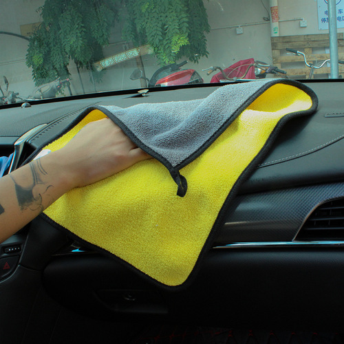 Car wash towel high density coral velvet towel car 30*60/30*30 home car dual-use double-sided OPP bag