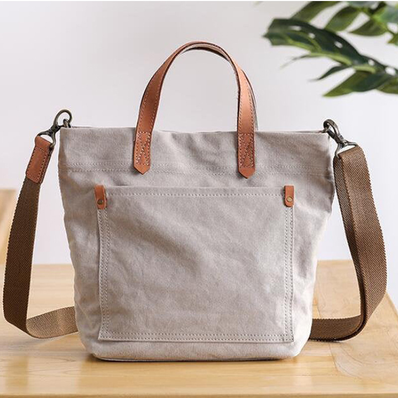 环保单肩斜跨帆布包手提袋环保购物袋拉链用品袋自意logo