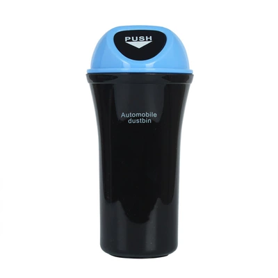 mini trash can car: Car storage bag/box - sky-blue