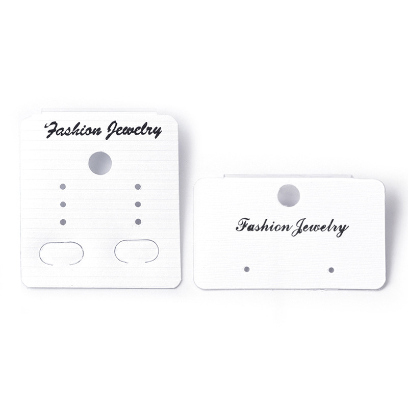 Tarjeta de embalaje blanco letras inglesas PVC joyería embalaje tarjeta pendientes oído espárragos tarjeta accesorios de joyería