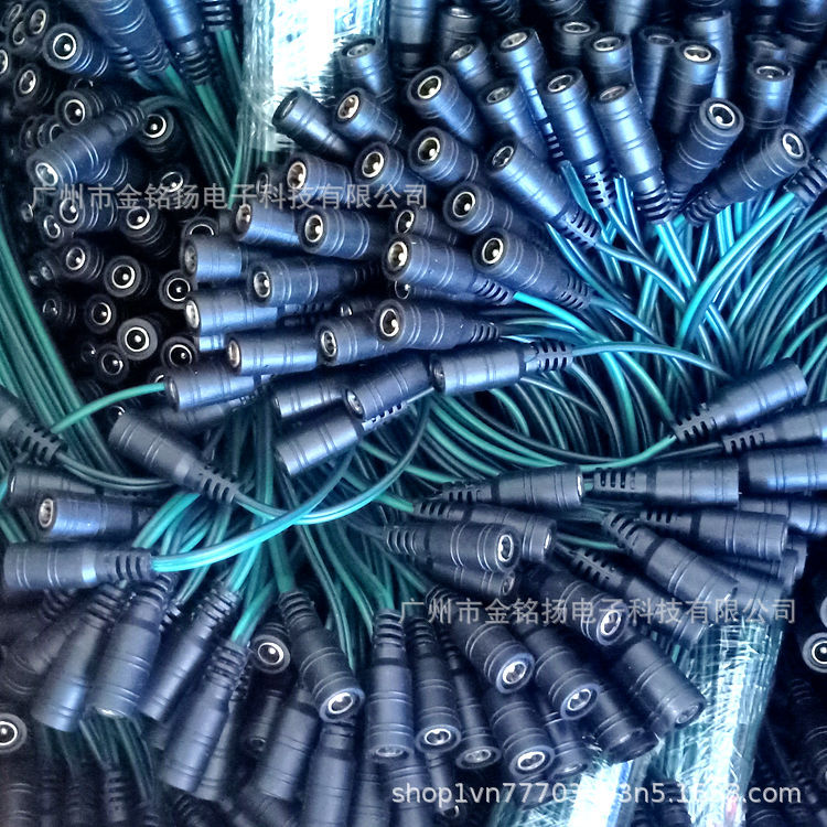 DC头音叉线 3芯电源线LED电源线公母对接线5521 5525DC公母线材。