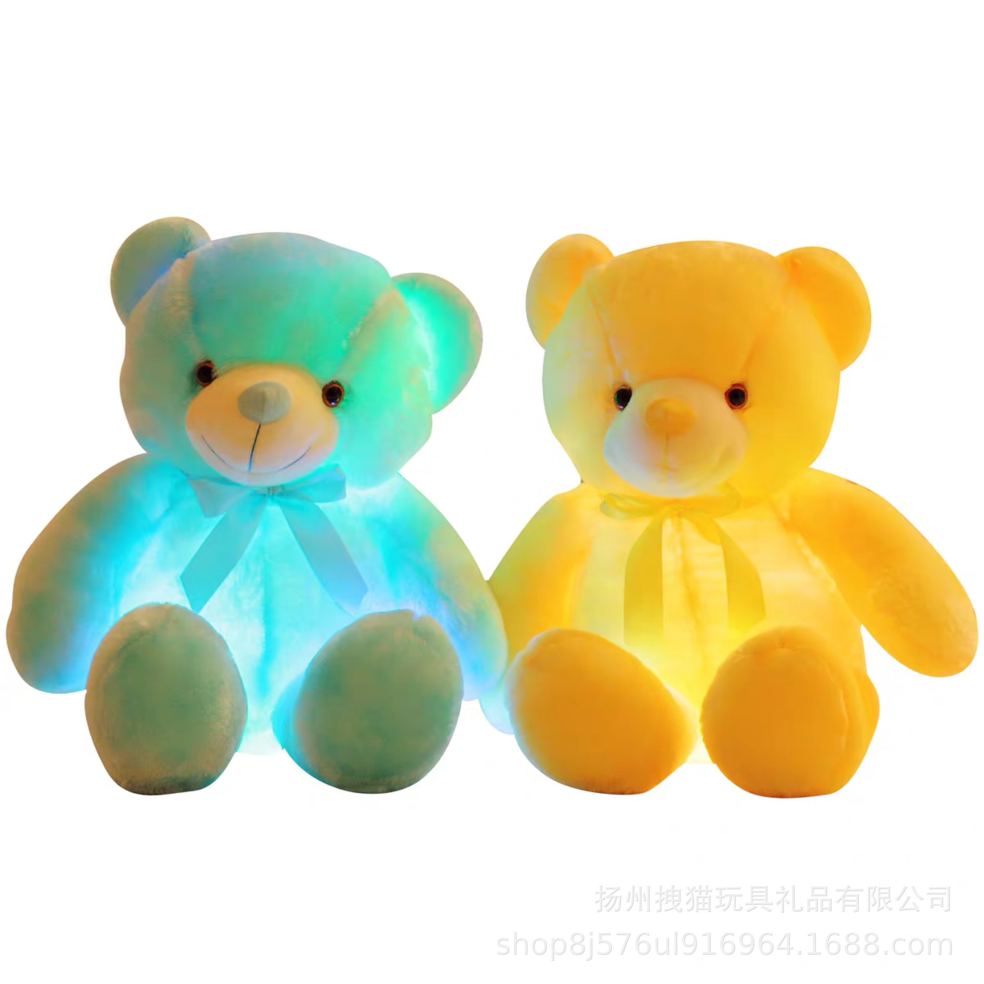 Suministro directo de fábrica transfronteriza Venta caliente luminoso oso de peluche abrazo oso muñeca de peluche almohada de juguete regalo de San Valentín