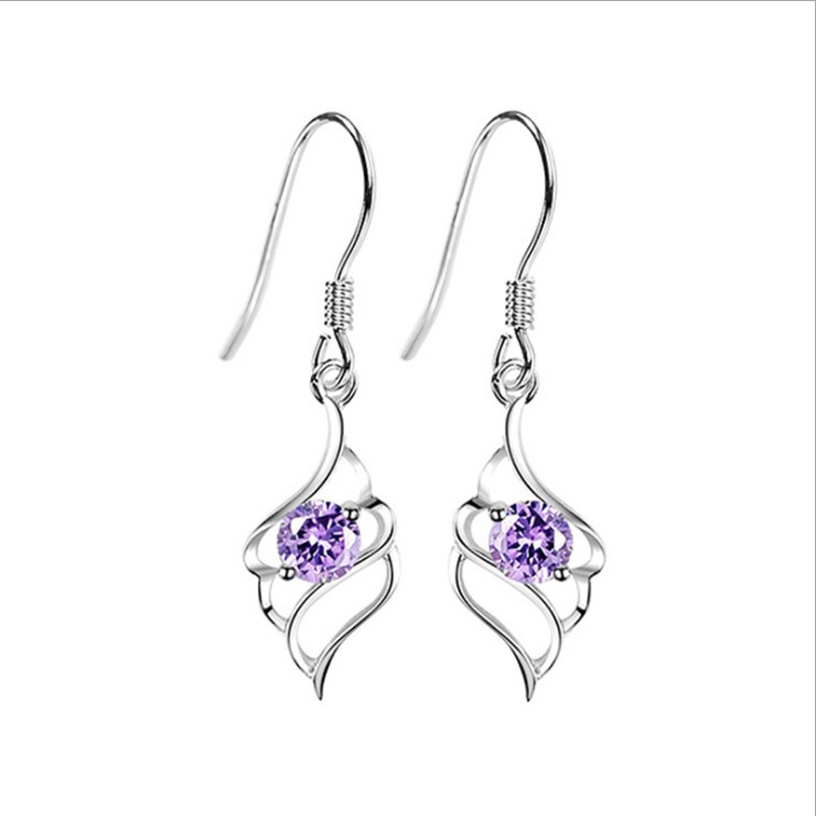 Fabricante S925 pendientes de plata de ley pendientes de alas de Ángel de las mujeres de moda pendientes de Corea del Sur pendientes europeos y americanos de una sola pieza de entrega