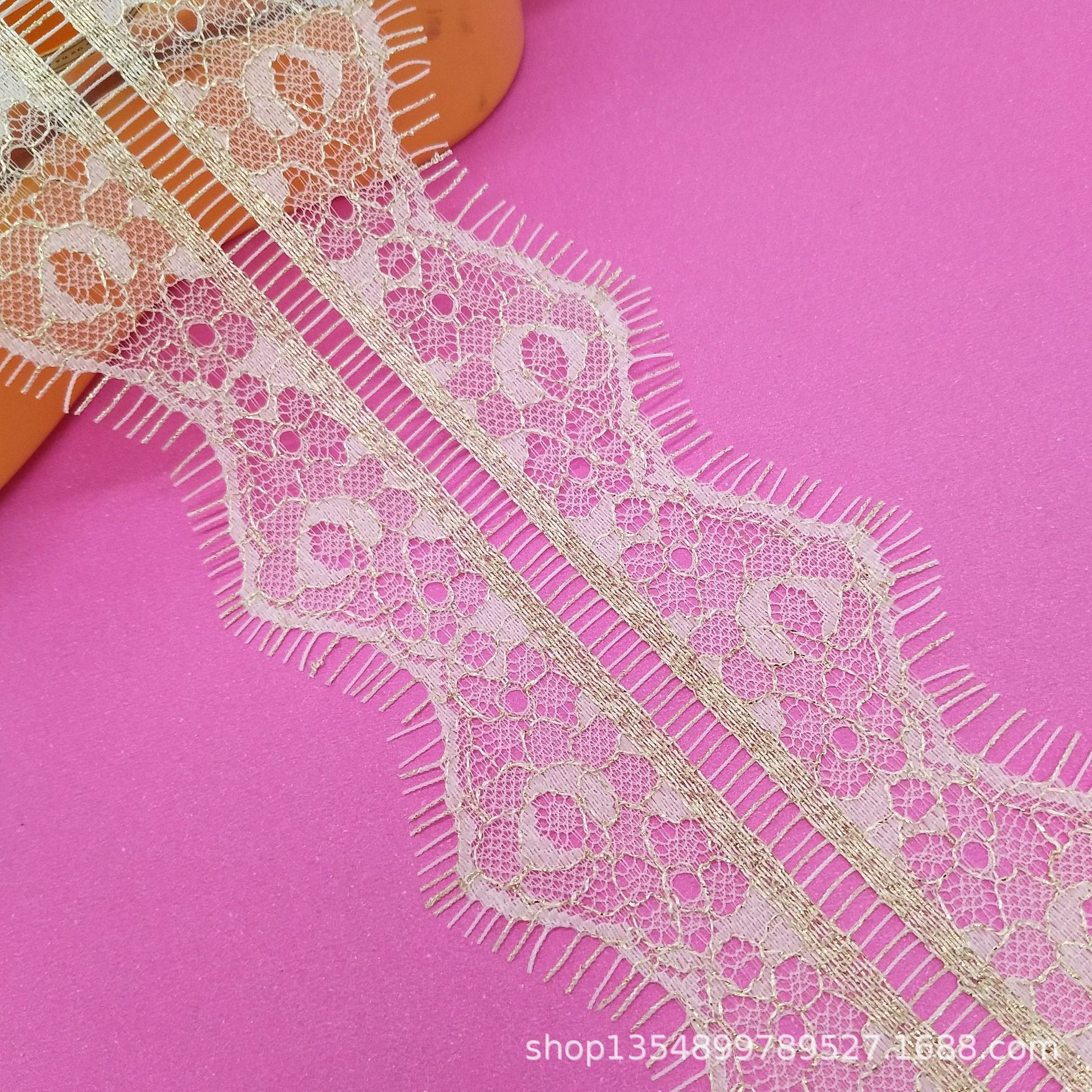 厂家现货批发新款7.5cm金线眼睫毛蕾丝花边大量新款欢迎咨询