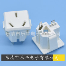 AC电源插座 白色3孔国标AC插座 AC-07 三孔国标白色插座 桌面插座