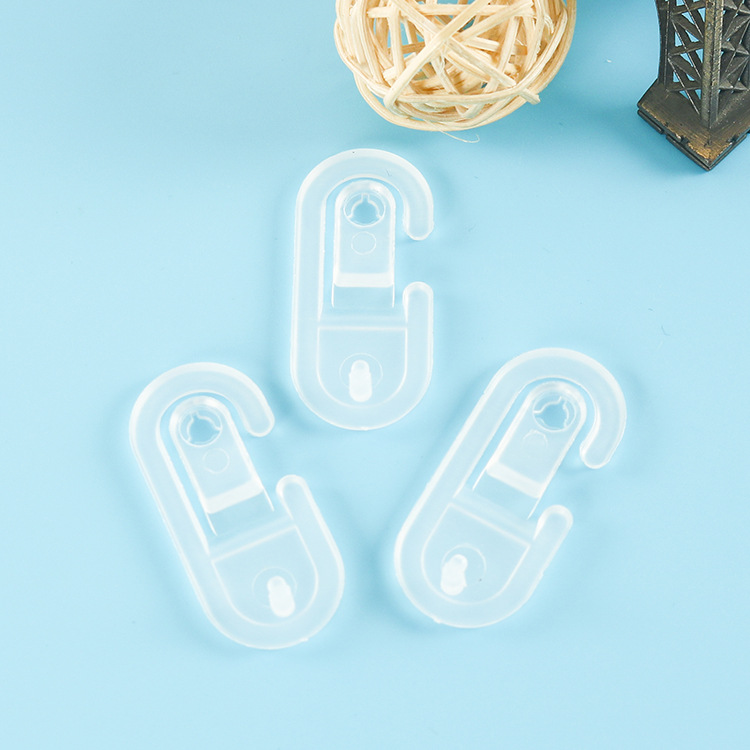 供应塑胶小挂钩 塑料袋按扣挂钩 袜子挂钩 pp小勾子3.8x1.7cm