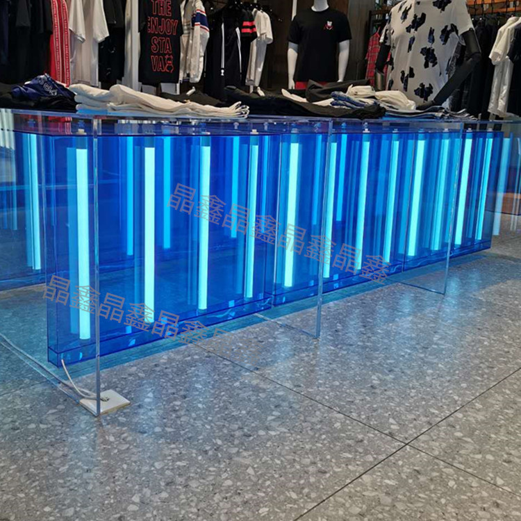 彩色亚克力盒子高档衬衫包装盒陈列展示盒服装摆放展示道具