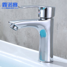 铜材富佳水龙头冷热混水阀面盆洗脸盆卫生间单联式抬起面盆龙