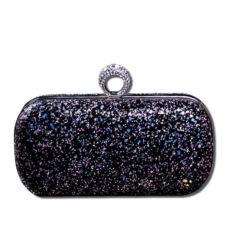 Bolsa de noche de lentejuelas de colores de fábrica famosa bolsa fiesta bolsa de noche con incrustaciones Bolsa De noche suministro transfronterizo entrega de una pieza