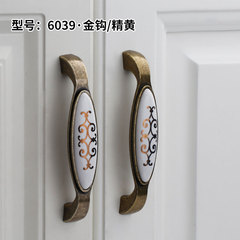 Factory Direct Sale European Style Cabinet Drawer Furniture Hardware Round Single Hole Wardrobe Door Handles Imitation Ancient Ceramic Knobs