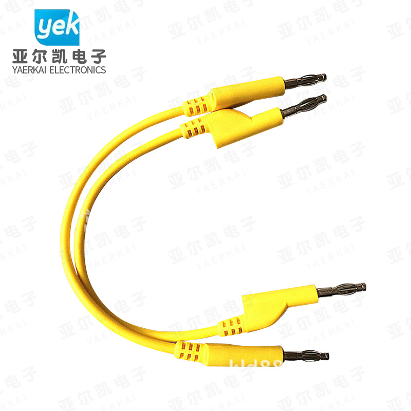 批发4mm香蕉插头测试线 全铜香蕉插 灯笼花单边香蕉插头定 制