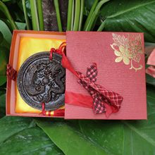 婚庆茶礼普洱茶 90克茶雕挂件礼盒装生茶喜茶工艺礼品茶雕