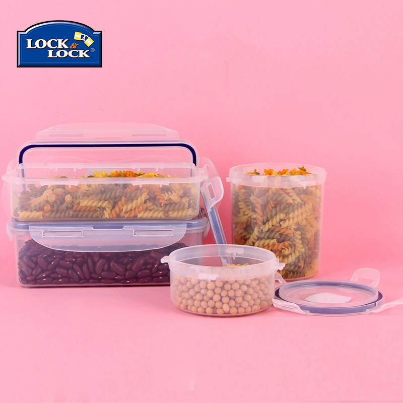 Plastic mini box, lunch box, capacious set, gift box, 4 pieces