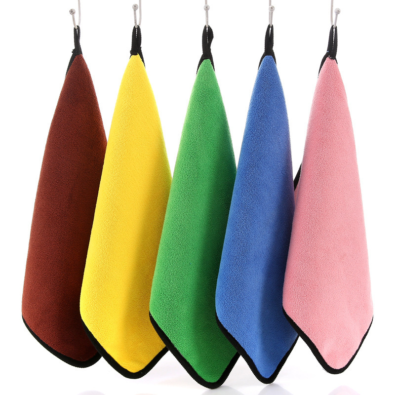 High density thick coral fleece car cleaning towel absorbent car double-sided fleece fiber car wash towel factory wholesale