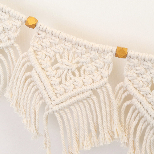 Tassel braided small flag home wall decoration European bohemian style living room bedroom wall decoration wall hanging