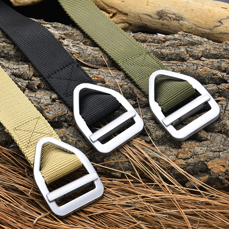 Cinturón táctico de nailon de secado rápido para exteriores con hebilla metálica