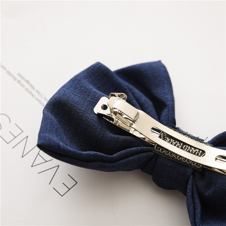 Nová sponka do vlasov s mašľou, dámska látková sponka s pružinovou sponou, šperky do vlasov_voghion.com