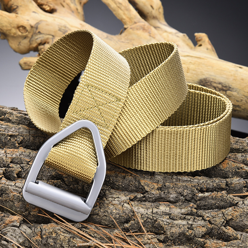 Cinturón táctico de nailon de secado rápido para exteriores con hebilla metálica