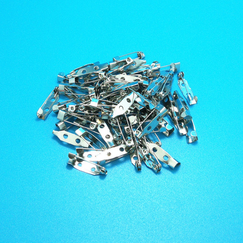 31mm white plastic pin badge nameplate fixed bean DIY small size 