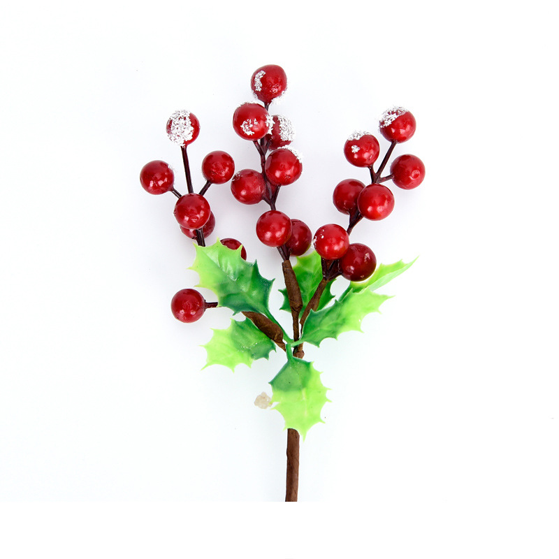 Arreglo de cadena de fruta roja de simulación fruta roja baya decoraciones de navidad accesorios de bricolaje decoración del hogar de la boda