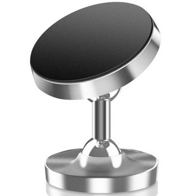 Alloy Dual-Axis Fitness Phone Holder: Car phone holder - single-head-general-magnetic-height-38mm-frosted-silver