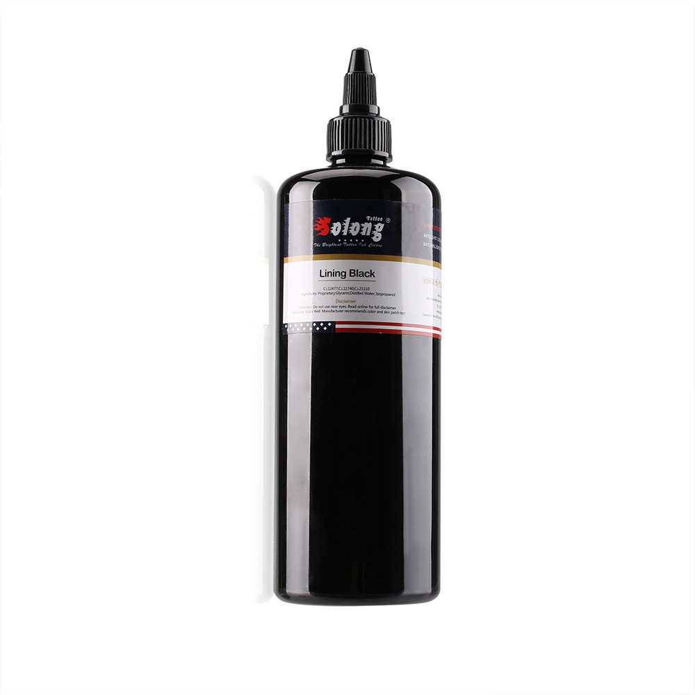 Pigmento de tatuaje solong 360ml botella grande pigmento de tatuaje negro tinta de tatuaje pigmento de tatuaje suministro transfronterizo