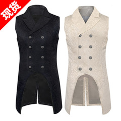 2021 Cross-border New Arrival Fashionable Men's Dress Coat in Solid Color—Stylish Steampunk Retro Men's Uniform for European and American Markets