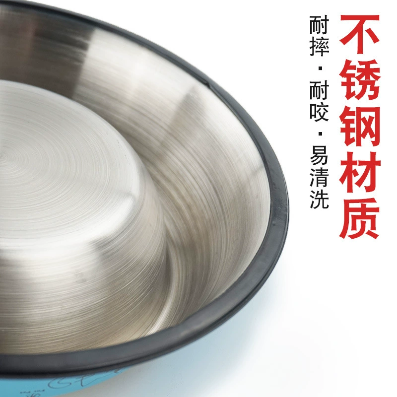 Кошачья миска цветная печать из нержавеющей стали миска для собак нержавеющей стали одна миска лоток для еды питомца оптовый