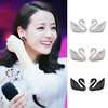 Fashionable universal earrings, cute swan, zirconium, 2024 years, light luxury style, with snowflakes
