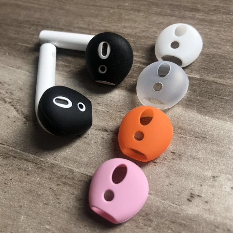 For apple airpods2 anti-lost silicone cover wireless bluetooth earphone cover ultra-thin non-slip ear cap factory wholesale