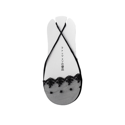 Summer high-heeled shoes women's thin suspenders invisible toe cotton half-palm socks cotton sandals socks wholesale