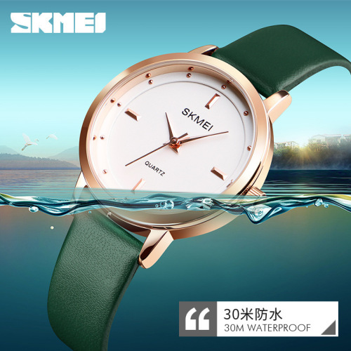 Momentum, European and American fashion, simple and trendy women's watch, Korean version scale rose gold waterproof quartz watch for female students